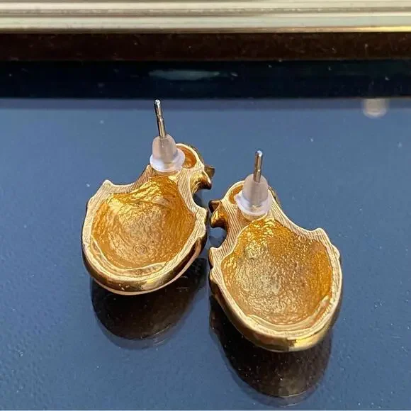 Vintage Avon Easter Chick Earrings 1992 Enamel Egg Novelty - Picture 2 of 3